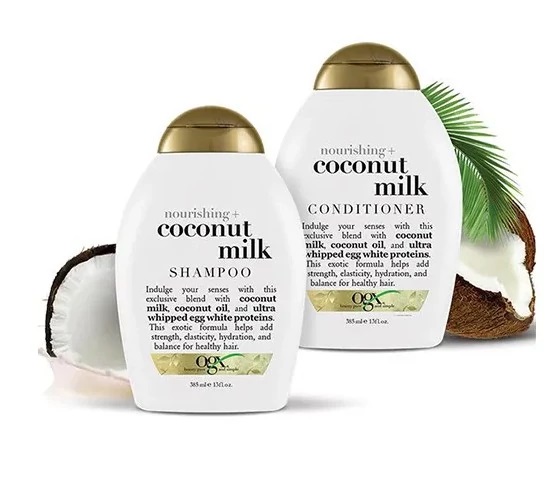 شامپو شیر نارگیل او جی ایکس مغذی و نرم کننده مو