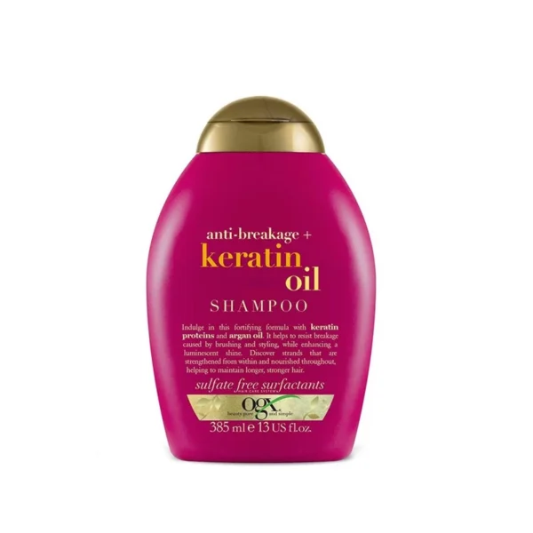 شامپو کراتینه ضد شکنندگی مو او جی ایکس Ogx Keratin Oil حجم 385 میلی لیتر