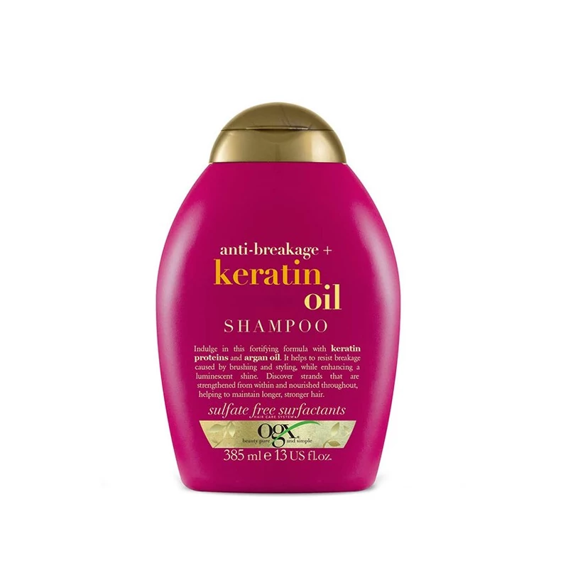 شامپو کراتینه ضد شکنندگی مو او جی ایکس Ogx Keratin Oil حجم 385 میلی لیتر