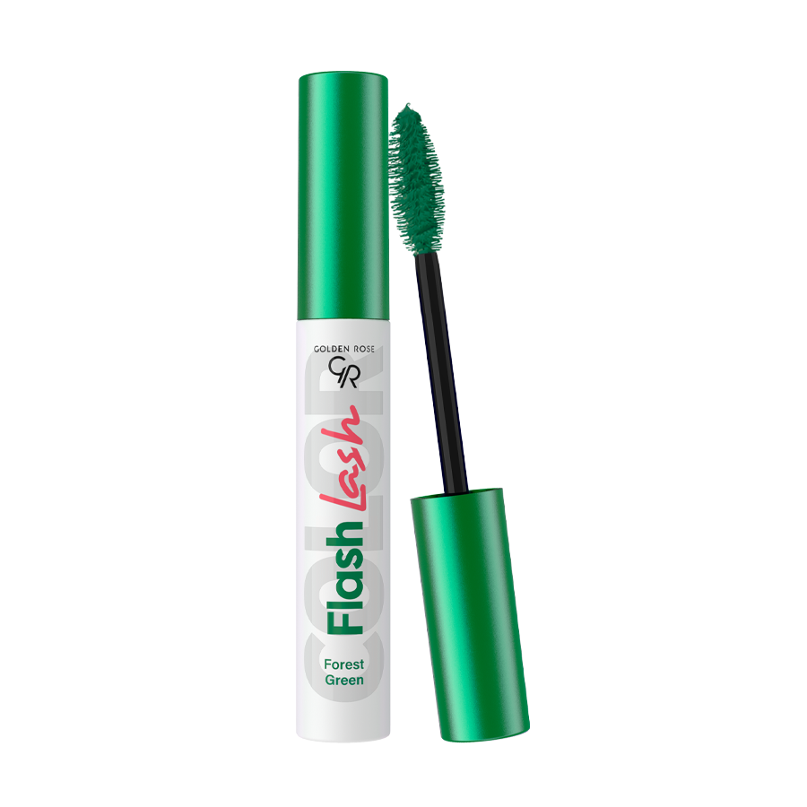 ریمل رنگی گلدن رز شماره 02 مدل Forest Green سری Flash Lash رنگ سبز 9 میلی لیتر