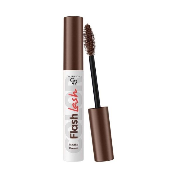 ریمل رنگی گلدن رز شماره 08 مدل Mocha Brown سری Flash Lash رنگ قهوه ای موکا 9 میلی لیتر