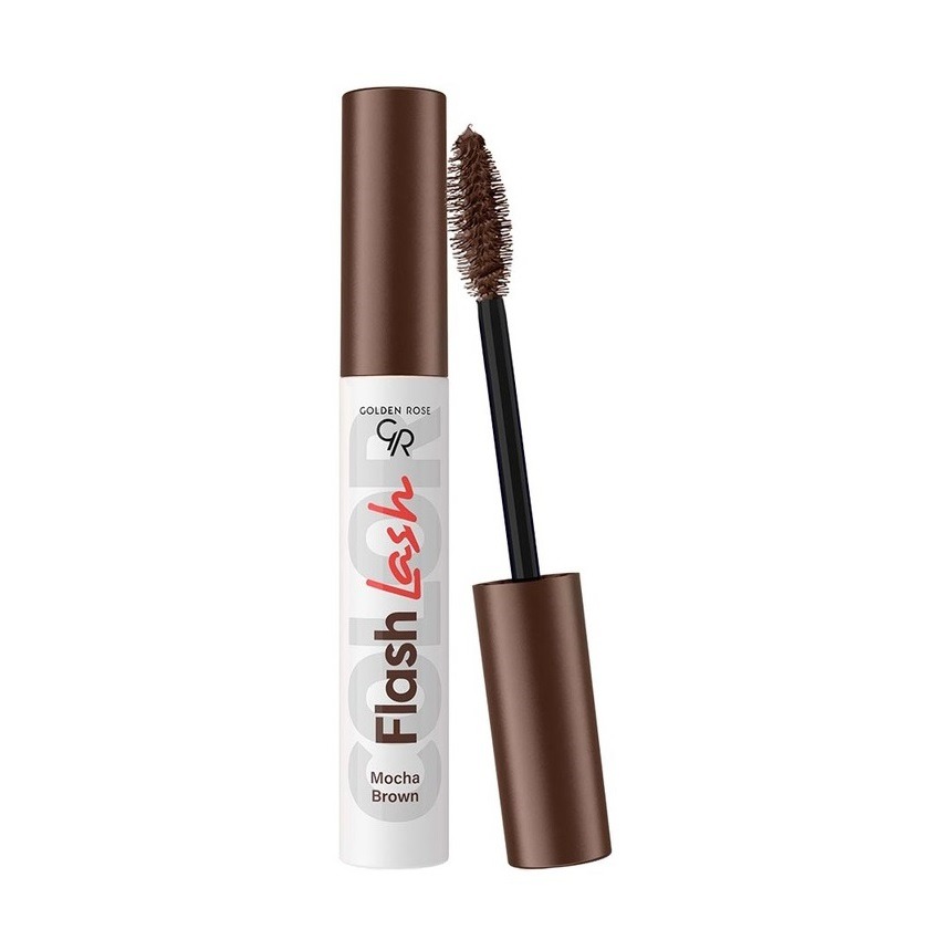 ریمل رنگی گلدن رز شماره 08 مدل Mocha Brown سری Flash Lash رنگ قهوه ای موکا 9 میلی لیتر