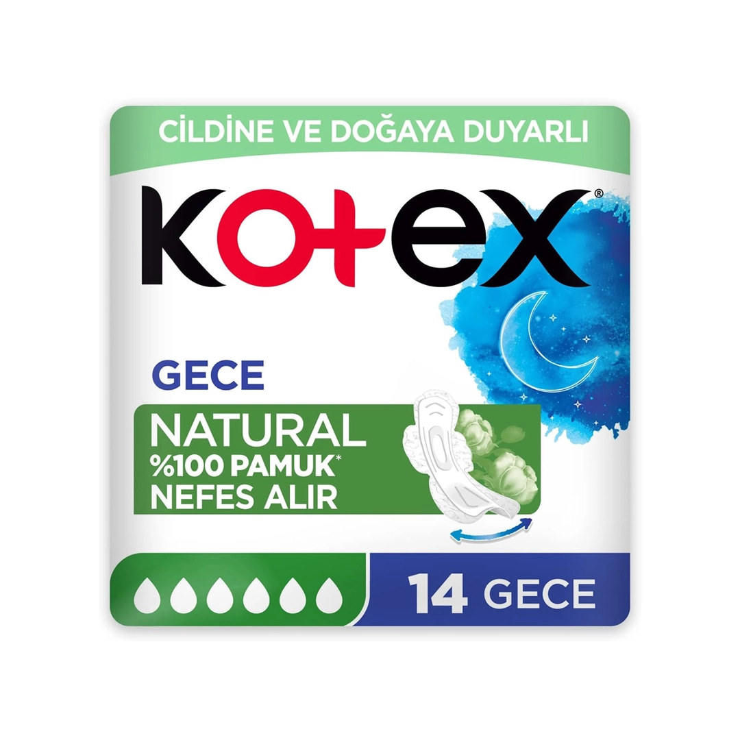 نوار بهداشتی کوتکس ویژه شب نچرال 14 عددی