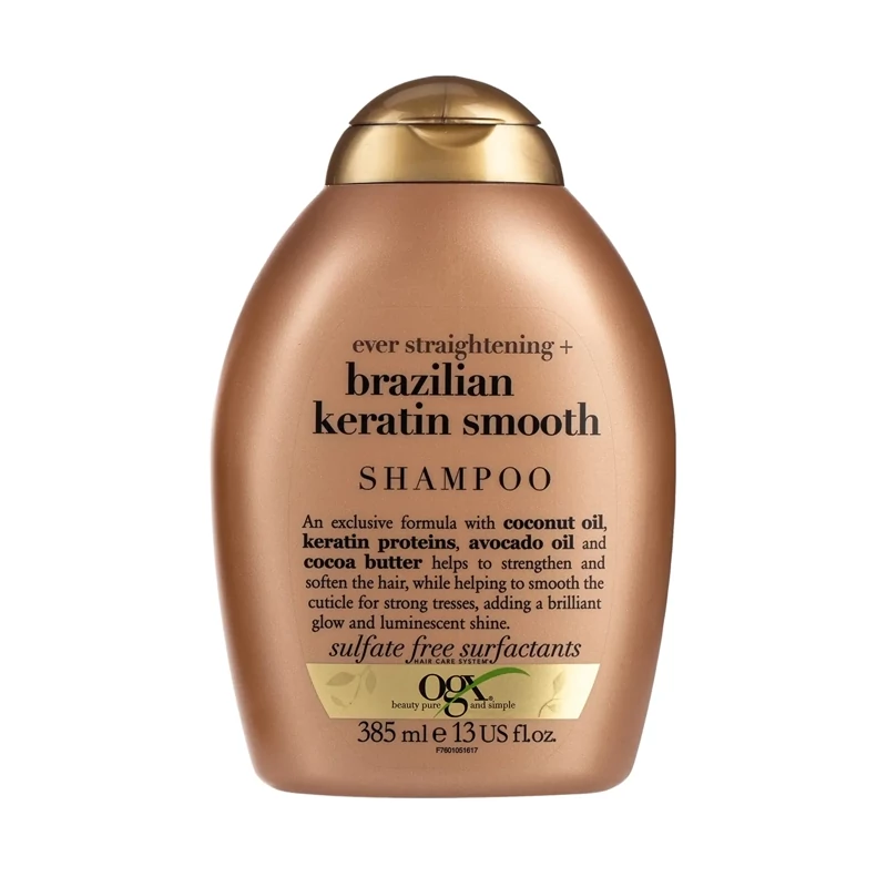 شامپو مو او جی ایکس مدل Brazilian Keratin Smooth حجم 385ml