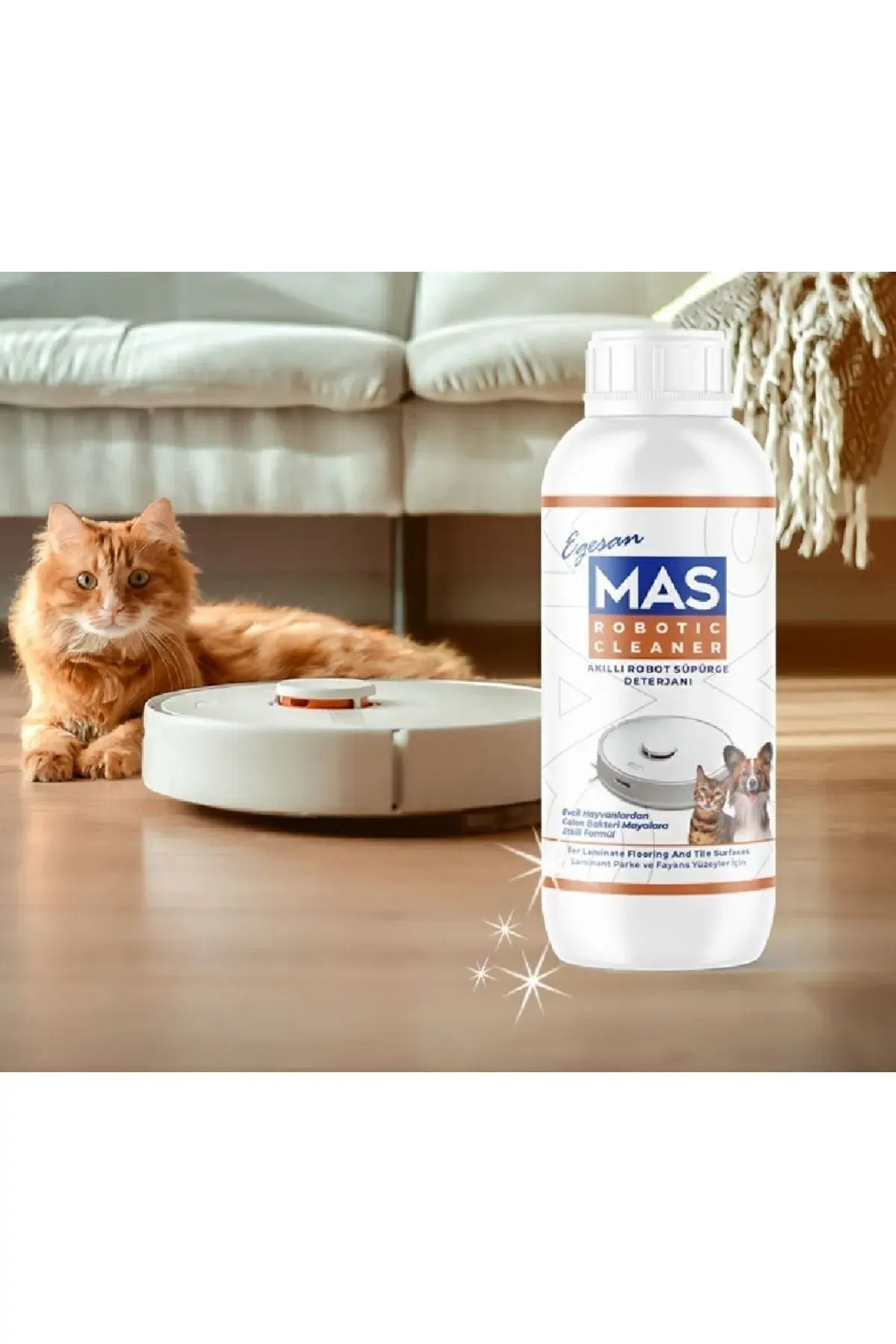 مایع شوینده جارو رباتیک برای خانه های دارای پت Mas حجم 500 میل